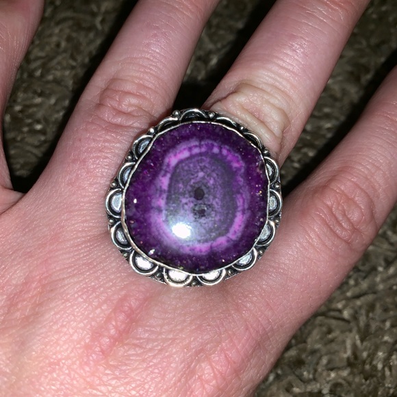 Purple Solar Quartz Ring - Picture 2 of 8